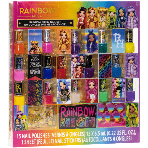 Rainbow High Mega zestaw 15 lakierów do paznokci