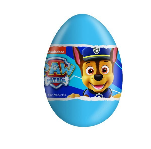Czekoladowe jajko niespodzianka 20g Psi Patrol Paw Patrol karton 24 sztuki