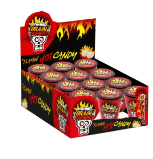 Brain Blasterz Flamin' Hot Candy Pikantne Cukierki Hard Candy 48g Brain Blasterz Flamin' Hot Candy Pikantne Cukierki Hard Candy 48g