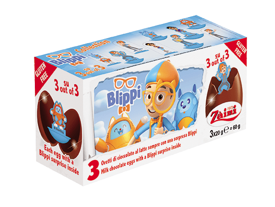 Czekoladowe jajko niespodzianka 3pak 60g Blippi