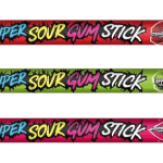 Brain Blasterz Sour Gum Stick Kwaśna Guma do Żucia Pałeczka 22g