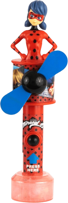 Super Wiatraczek Cool Fan Z Cukierkami Miraculum Biedronka I Czarny Kot 6g