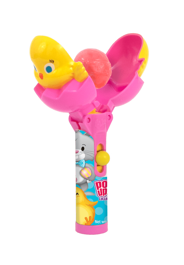 Pop Ups Lollipop Na Wielkanoc Zajączek Kurczaczek Karton 12 Sztuk