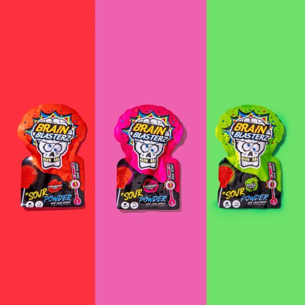 Brain Blasterz Sour Powder with Lolly Dipper Lizak z Kwaśnym Proszkiem 10g