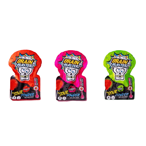 Brain Blasterz Sour Powder with Lolly Dipper Lizak z Kwaśnym Proszkiem 10g