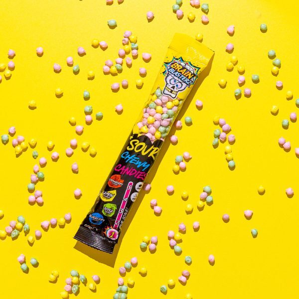 Brain Blasterz Sour Chewy Candies Ciągnące Się Kwaśne Mini Cukierki 60g