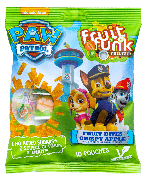 Fruit Funk Paw Patrol Zdrowe Jabłkowe Przekąski Psi Patrol Multibag 10x10g
