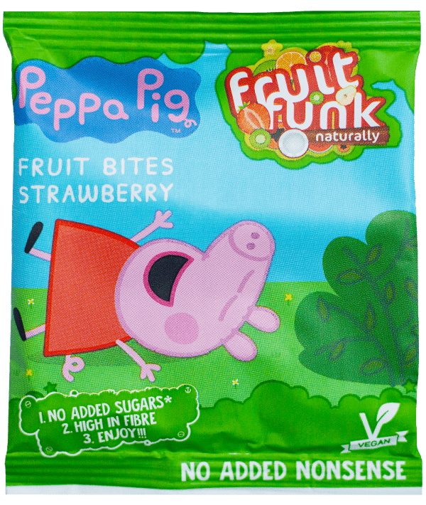 Fruit Funk Peppa Pig Zdrowe Owocowe Przekąski 98% Owoców Świnka Peppa Multibag 10x10g