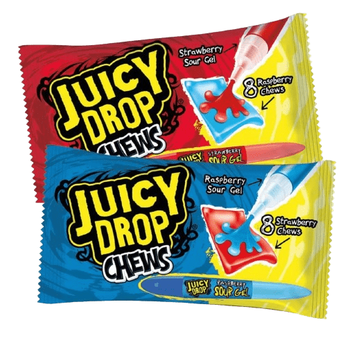 Juicy Drop Chews Cukierki-Żujki Z Kwaśnym Żelem W Pisaku Bazooka Candy 67g