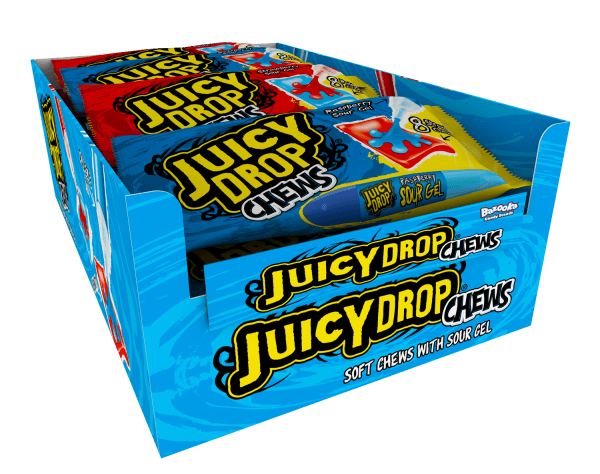 Juicy Drop Chews Cukierki-Żujki Z Kwaśnym Żelem W Pisaku Bazooka Candy 67g