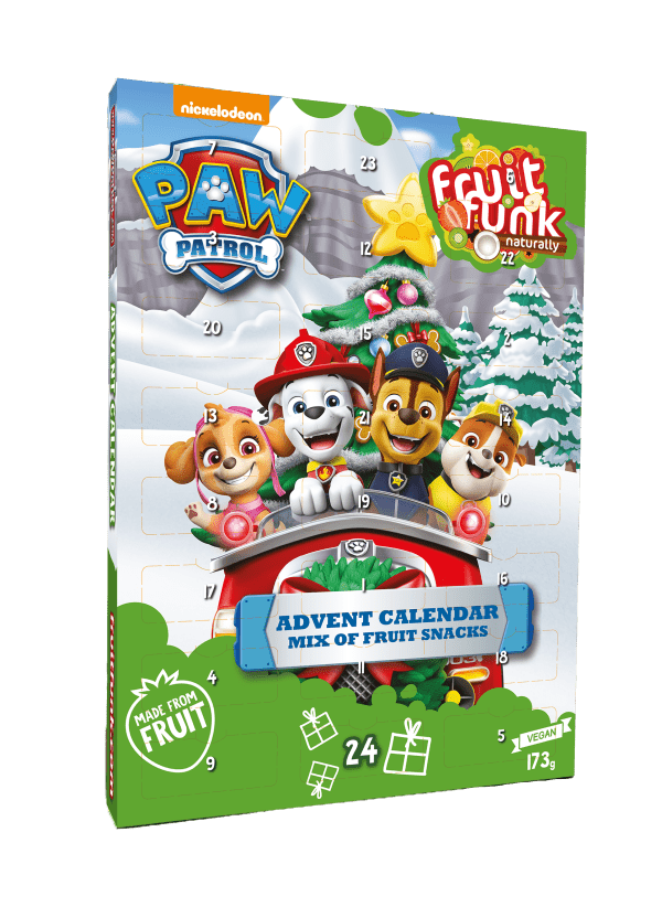 Fruit Funk Psi Patrol Kalendarz Adwentowy Zdrowe Owocowe Przekąski Zestaw na Prezent 173g