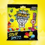 Brain Blasterz Sour Wormz Kwaśne Żelki w Kształcie Robaczków O Smaku Owocowym 100g