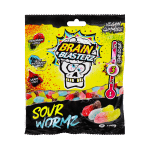 Brain Blasterz Sour Wormz Kwaśne Żelki w Kształcie Robaczków O Smaku Owocowym 100g