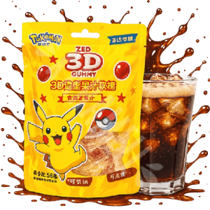 Pokemon Żelki 3D Pikachu O Smaku Coli 56g