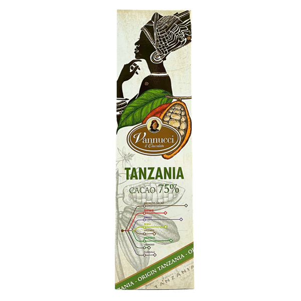 Vannucci Włoska Czekolada Gorzka Tanzania 75% Kakao 100g