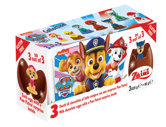 Czekoladowe jajko niespodzianka 3pak 60g Psi patrol