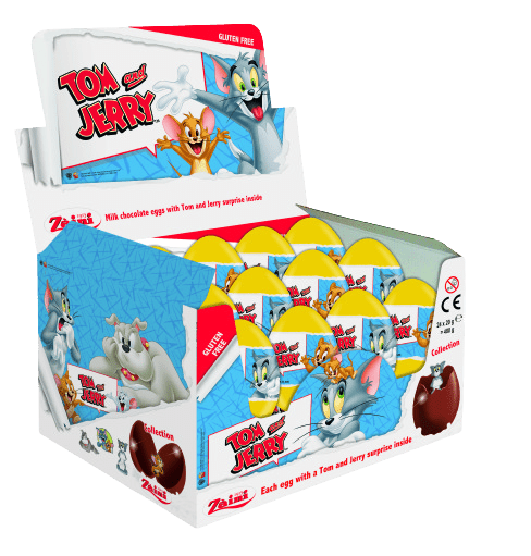 Czekoladowe jajko niespodzianka 20g Tom&Jerry karton 24 sztuki