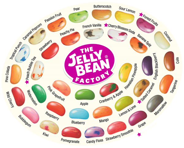 The Jelly Bean Factory Żelki-fasolki 36 smaków 75g