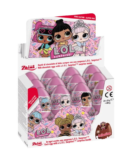 Czekoladowe jajko niespodzianka 20g LOL! Surprise Mini Madz Karton 24 sztuki