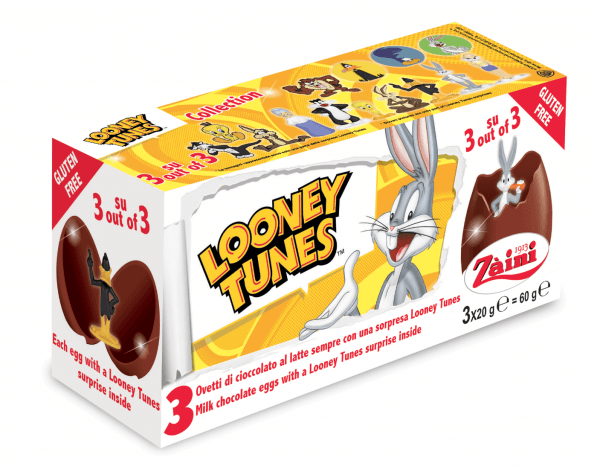 Czekoladowe jajko niespodzianka 3pak 60g Looney Tunes