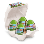 Czekoladowe jajko niespodzianka 80g Masza i niedźwiedź wytłaczanka 4 sztuki