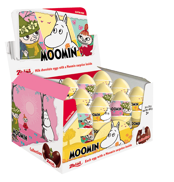 Czekoladowe jajko niespodzianka 20g Muminki karton 24 sztuki
