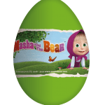 Czekoladowe jajko niespodzianka 20g Masza i niedźwiedź karton 24 sztuki