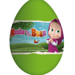 Czekoladowe jajko niespodzianka 20g Masza i niedźwiedź karton 24 sztuki