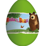 Czekoladowe jajko niespodzianka 20g Masza i niedźwiedź karton 24 sztuki