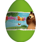 Czekoladowe jajko niespodzianka 20g Masza i niedźwiedź karton 24 sztuki