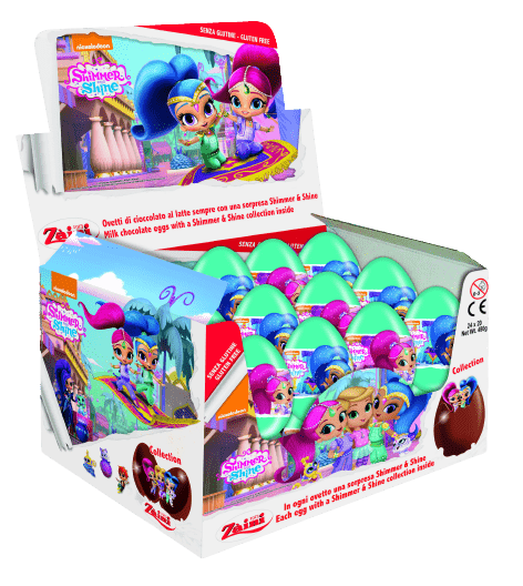 Czekoladowe jajko niespodzianka 20g Shimmer&Shine karton 24 sztuki