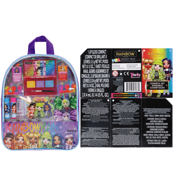 Rainbow High Duży Zestaw Prezentowy kosmetyków w plecaku