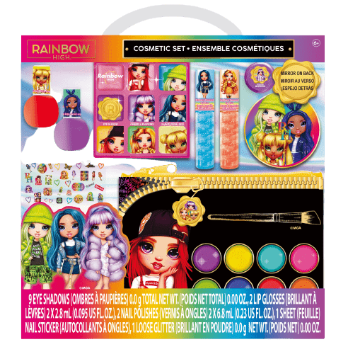 Rainbow High Duży Zestaw Prezentowy kosmetyków w plecaku