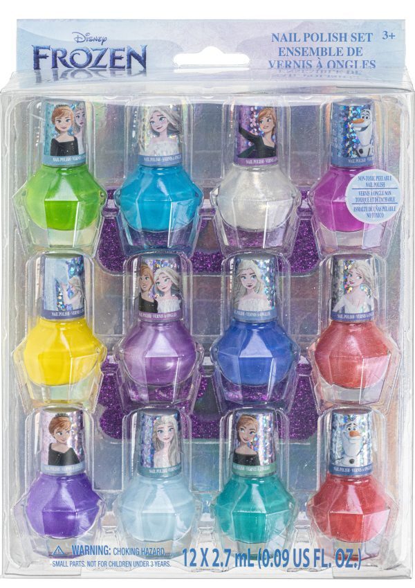 Kraina Lodu Frozen Duży Zestaw Lakierów Do Paznokci z separatorami do stóp