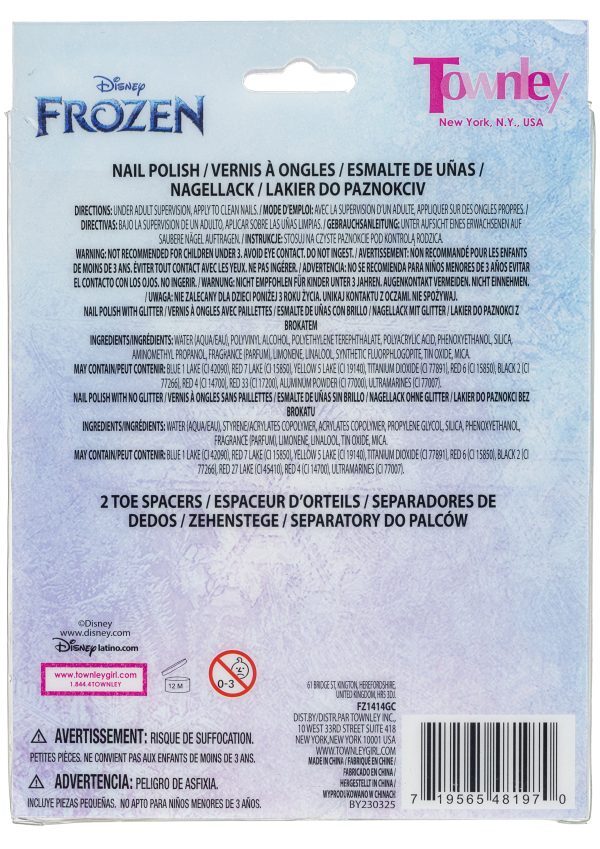 Kraina Lodu Frozen Duży Zestaw Lakierów Do Paznokci z separatorami do stóp