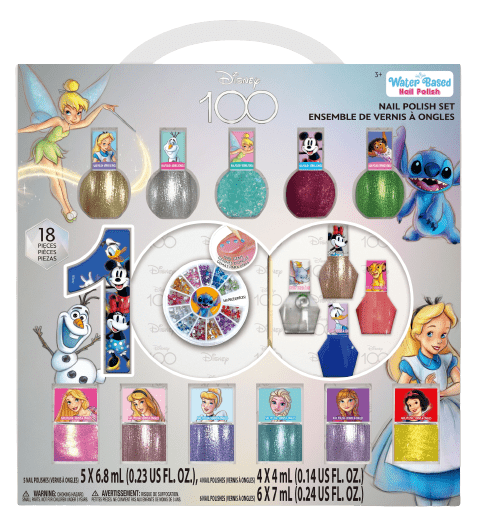 Disney 100 lat Mega Zestaw Lakierów I Ozdób Do Malowania Paznokci