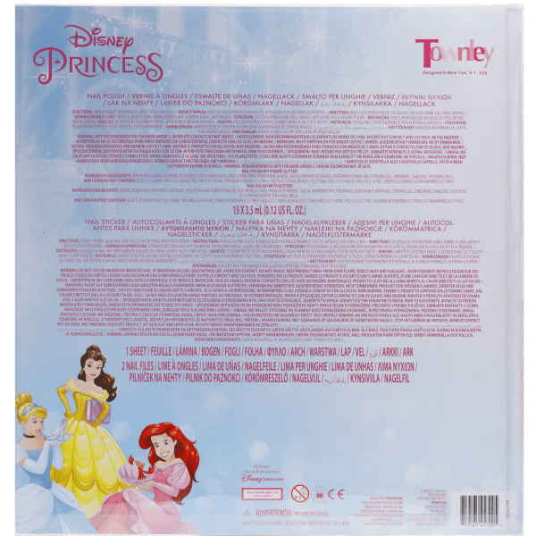 Disney Księżniczki mega zestaw 15 lakierów do paznokci z separatorami i naklejkami