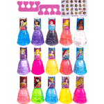 Disney Księżniczki mega zestaw 15 lakierów do paznokci z separatorami i naklejkami
