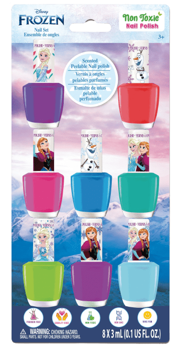 Kraina Lodu Frozen duży zestaw 8 lakierów do malowania do paznokci