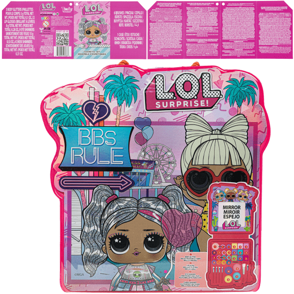 LOL Surprise! Mega paleta kosmetyków do makijażu w ozdobnym miękkim etui