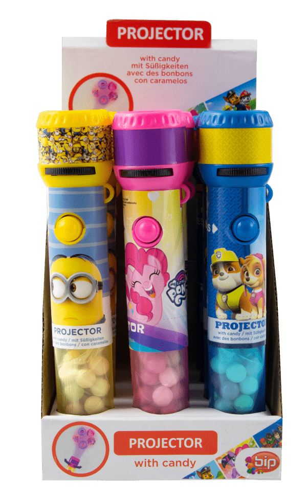 Projektor Z Cukierkami Mix Minionki Psi Patrol My Little Pony Karton 12szt