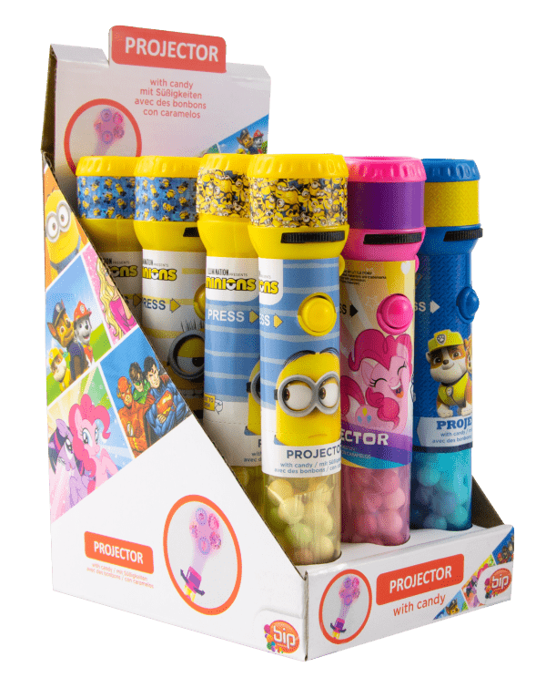 Projektor Z Cukierkami Mix Minionki Psi Patrol My Little Pony Karton 12szt