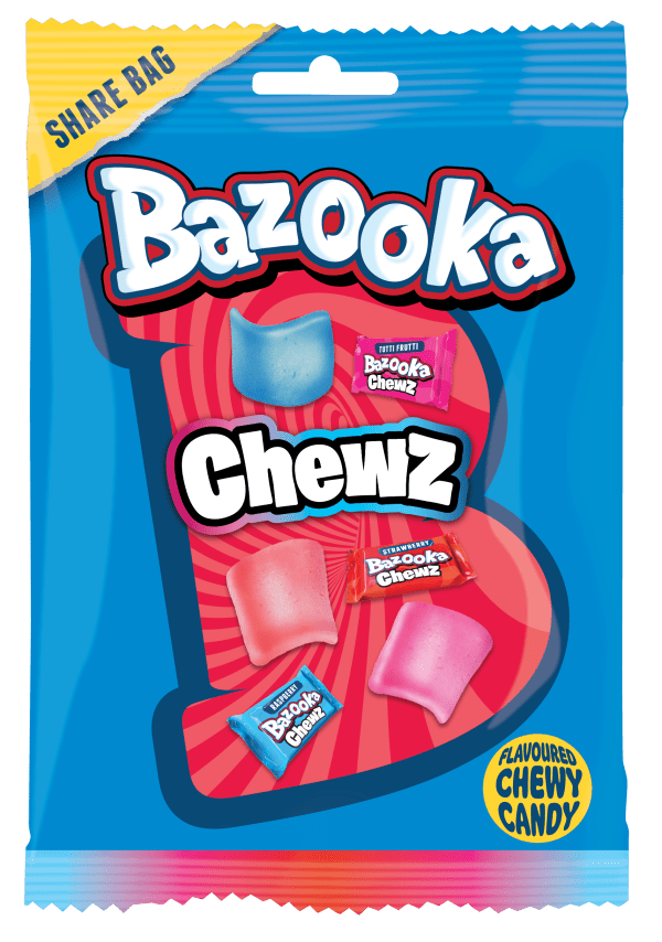 Bazooka Chews Amerykańskie Mini Cukierki-Żujki Bazooka Candy Mega Paka 120g