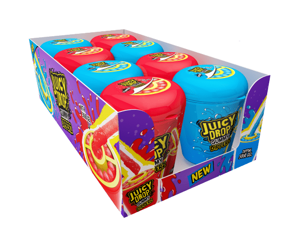 Juicy Drop Gummy Dipperz Żelkowe Patyczki Z Kwaśnym Żelem Do Maczania 96g