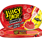 Juicy Drop Gummies Owocowe Żelki Z Kwaśnym Żelem W Pisaku Bazooka Candy 57g