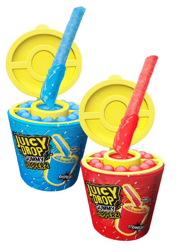 Juicy Drop Gummy Dipperz Żelkowe Patyczki Z Kwaśnym Żelem Do Maczania 96g