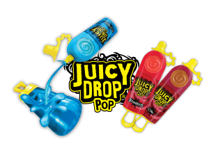 Juicy Drop Pop Owocowy Lizak Z Kwaśnym Żelem Bazooka Candy 26g