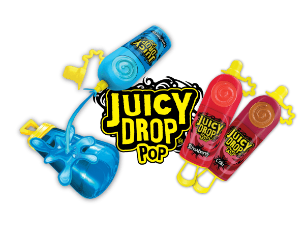 Juicy Drop Pop Owocowy Lizak Z Kwaśnym Żelem Bazooka Candy 26g