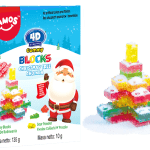 Amos Owocowe Żelki Gummy Blocks Christmas Tree Choinka Do Budowania 145g