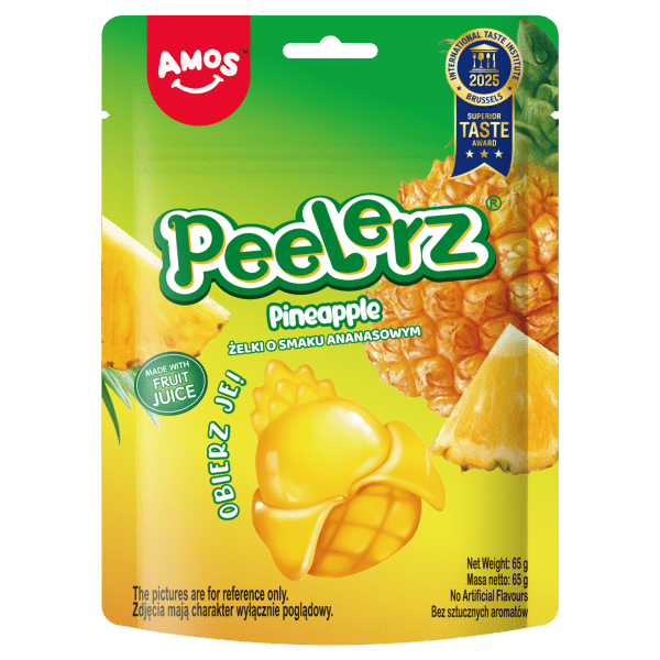 Amos Peelerz Pineapple Obieralne Żelki w Kształcie Ananasów 65g